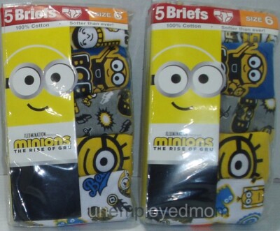 Minions Boys Brief Underwear 10 Pair Lot Under Wear The Rise of Gru
