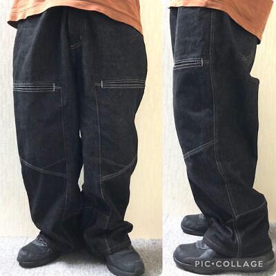90s Vintage Ruff Ryders Black Denim Baggypants Size 36 B 90s Vintage Ruff Ryders Black Denim Baggypants Size 36 B