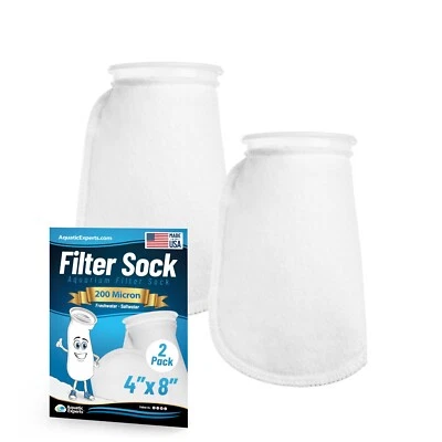 Aquatic Experts 4-Inch Ring 200 Micron Felt Filter Socks - Short for Aquariums