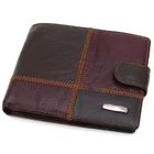 New Brown Men's Leather Clutch Wallet Zipper Pocket Coin Pocket Purse