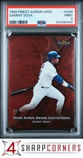 1999 FINEST HANK AARON AWARD #HA6 SAMMY SOSA CUBS PSA 9