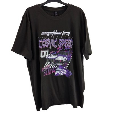 romwe curve damen t-shirt schwarz competition first kurzarm gr xl gratis pp