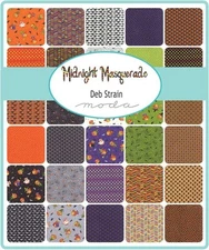Moda Halloween Charm Pack - Midnight Masquerade  - Precut Cotton Quilting Fabric