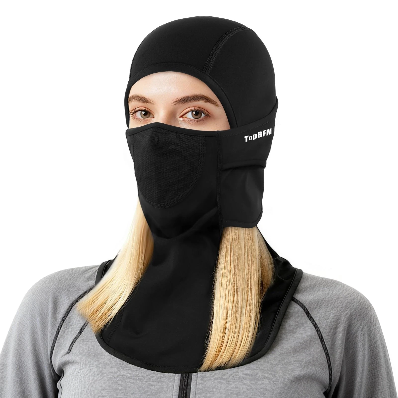 Balaclava Women with Long Hair, Ski Mask Movable Thermal, Cold Weather Face C...