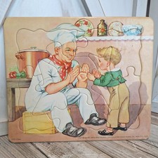VTG 1952 Children's 8pc. Jigsaw Tray Puzzle Platt & Munk Patty Cake Made in USA