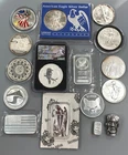 16 Troy Ounces .999 Silver Coins Bars Rounds nice mix L24889