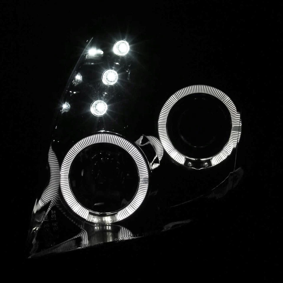 Smoke Projector Headlights Fits 2006 2007 2008 Toyota Yaris LED Halo Lamps L+R Foto 3 de 4