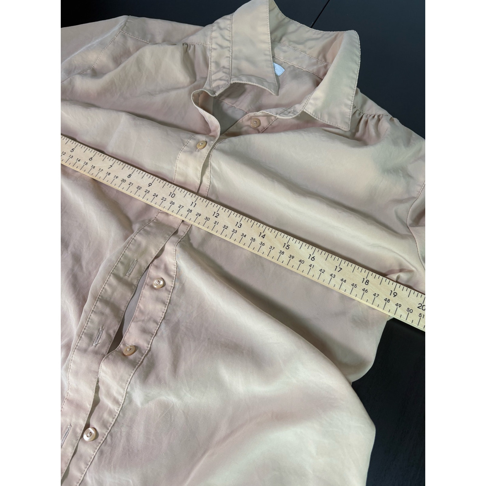 Gap Light weight Polyester button up Top size M w… - image 3