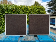 Pair vintage Philips  8"  AD 8081 Full Range Speakers – Amazing Great Sound
