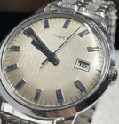 Vintage 1976 Timex Mercury Calendar Mechanical Watch | 16550 02576 Runs