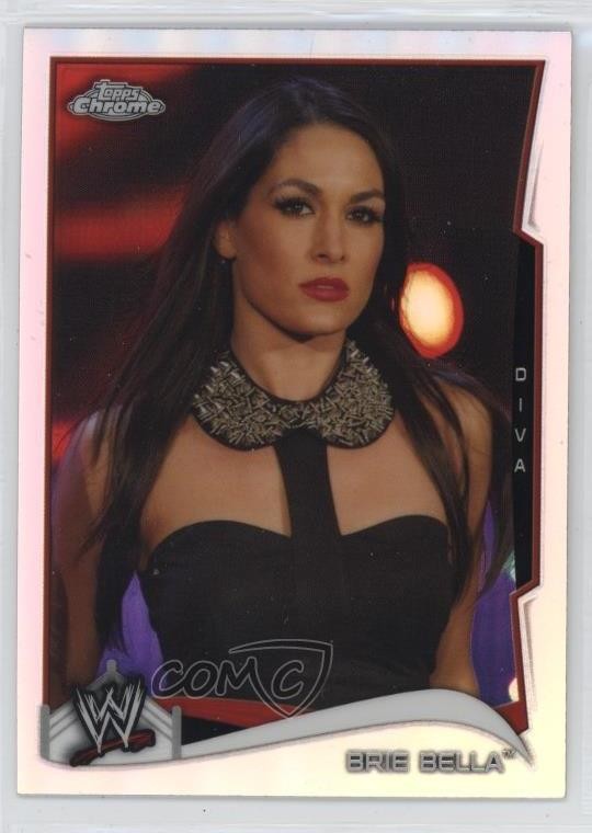 2014 Topps Chrome WWE Refractor Brie Bella #7 16or