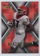 2022 Wild Card MATTE X-Plode White - Red X /200 Nakobe Dean #MXP-40 Rookie RC. rookie card picture