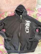 Brian HEAD Welch Men's Black Full Zip Hoodie M Cotton 