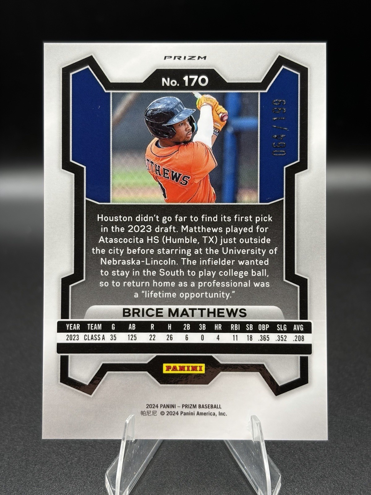 2024 Panini Prizm - Brice Matthews #170 Prizm /199 (RC) view 2