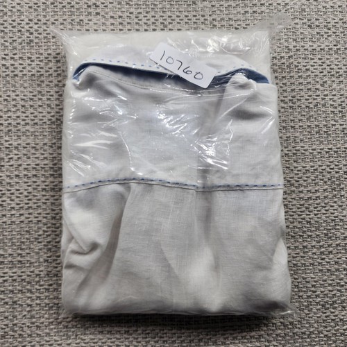 Bugatchi Uomo Shirt Mens 2XL White Linen Long Sleeve Embroidered Button Front - Picture 18 of 18