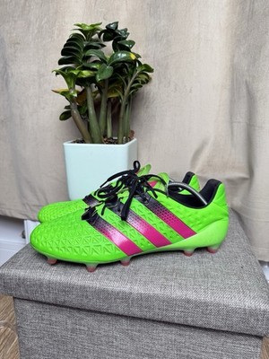 RARE Adidas Ace 16.1 FG / AG Solar Green Pink Elite Soccer Cleats Mens Size 12