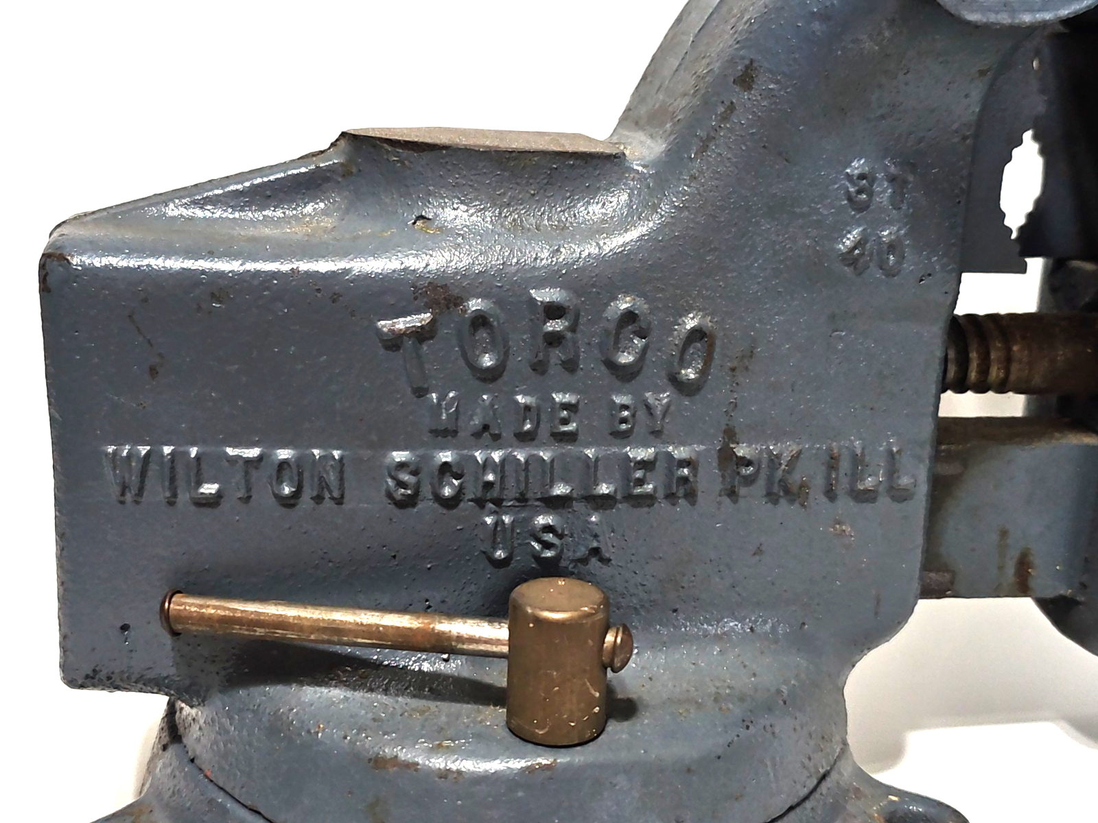 Vintage Torco 40 Vise 4" Swivel Base Made By Wilton Schiller Pk ILL USA