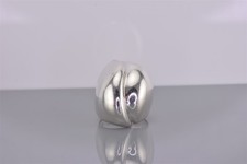Sterling Silver 24mm Puffy Swirled Domed Statement Band Ring 925 10g Sz: 5