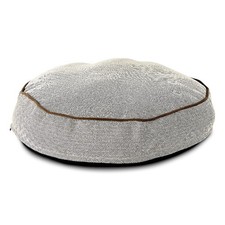 Small Round Dog Bed, Gray, 24" x 24"