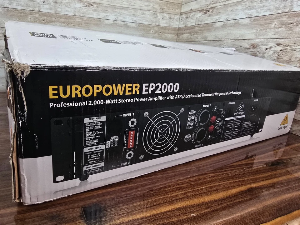 Behringer Europower Ep2000 2000w Power Amplifier - Mint Condition - IOB - Image 2 of 4