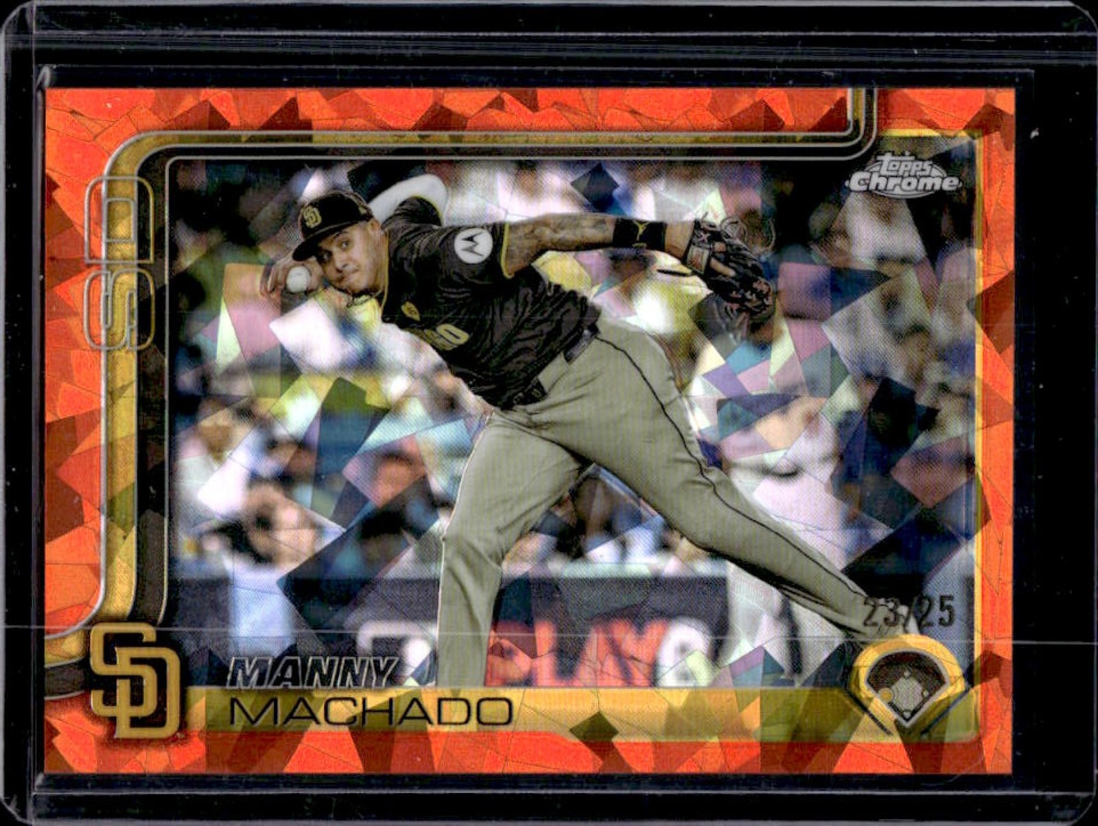 2025 Topps Chrome Sapphire Manny Machado Image Variation Orange Refractor #23/25