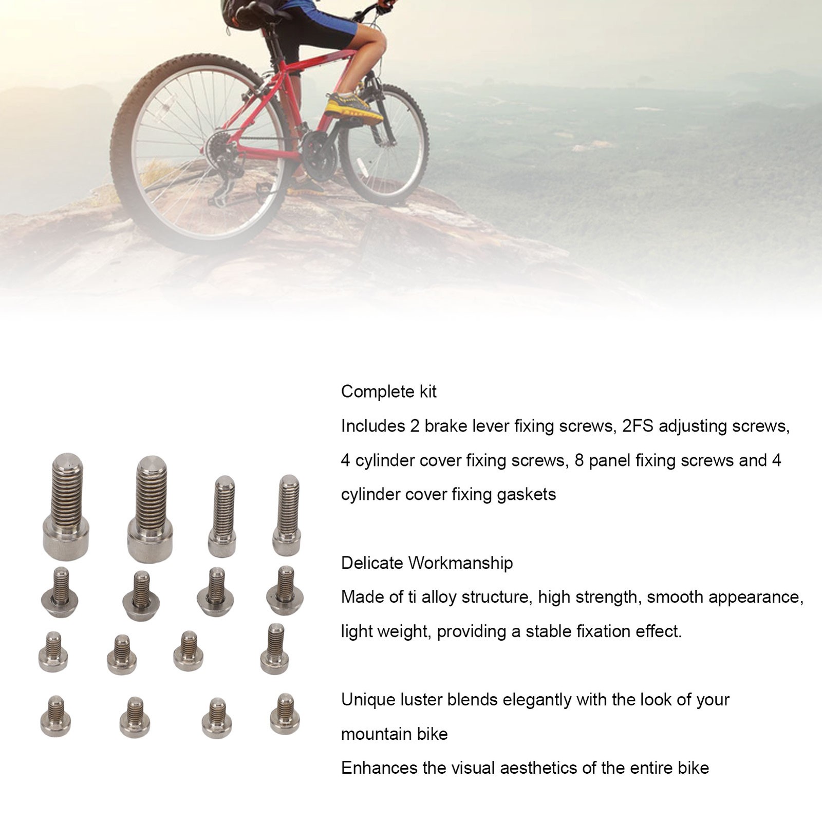 Mountain Bike Brake Lever Screw Kit Ti Alloy Brake Handle Lever Fastener