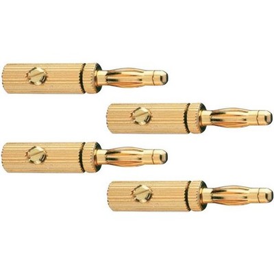 Oehlbach 3009 Speaker Connector Straight Plug Number Poles (Num): 1 Gold