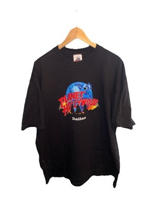 Vintage 90s Planet Hollywood Dallas Cowboys Black T-Shirt Size XL