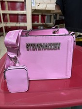RARE NWT STEVE MADDEN BEVELYN-G SATCHEL CROSSBODY W/RHINESTONES Pink VIRAL