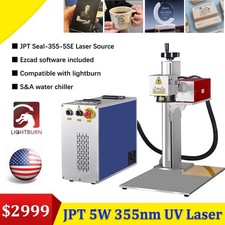 5W UV Laser Engraver Laser Marking Machine Marker JPT UV Laser Water Chiller