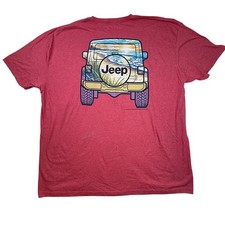 Jeep Back to the Beach Graphic T Shirt XXXL Red Short Sleeve Men 3x