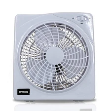 F-1022 10 Inch 2 Speed Box Fan White Compact Portable Indoor Air Circulation Fan