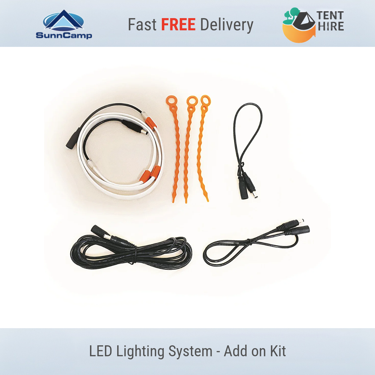 Sunncamp Add On Kit Dual White LED 12v 240v Tent Porch Awning Light Lamp