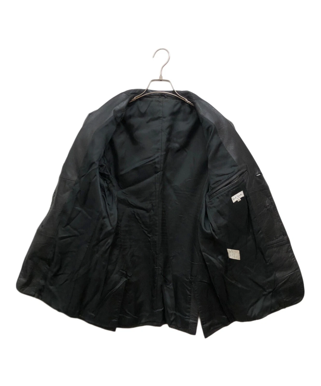 Paul Smith London Leather 3-Button Tailored Jacket Men's Size M Black image 3