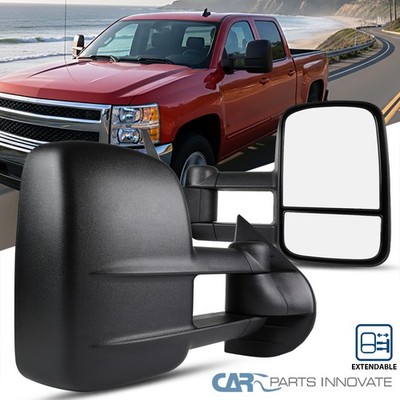 Fully-Adjust Towing Mirrors Fit 07-14 Chevy Silverado GMC Sierra 1500 2500 3500