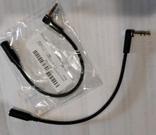 3.5mm 3 Pole 90 Right Angled Stereo Male To Female 3 Pole Extension Cable 2 pack