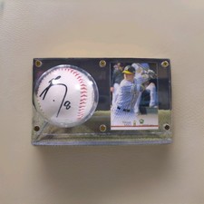 Teruaki Sato Autographed Baseball ROOKIE 2021 1st HR Hit BBM COA Hanshin Tigers