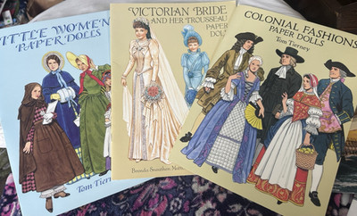 Dover Paper Doll Books Lot Little Women, Colonial Fashions, Victorian Bride