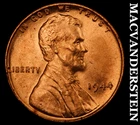 1944 Lincoln Wheat Cent- Red- Choice Gem Brilliant Unc Luster #J5495
