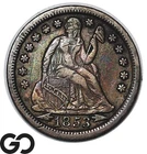 1853 Seated Liberty Dime w/ Arrows, Scarce Type