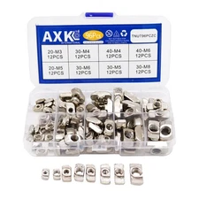 T-Nut Kit for Aluminum Profiles (2020/3030/4040) - 96PCS Industrial Strength ...