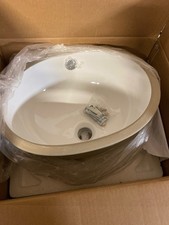 KRAUS Elavo KCU-273 White Undermount Oval Porcelain Sink with Overflow