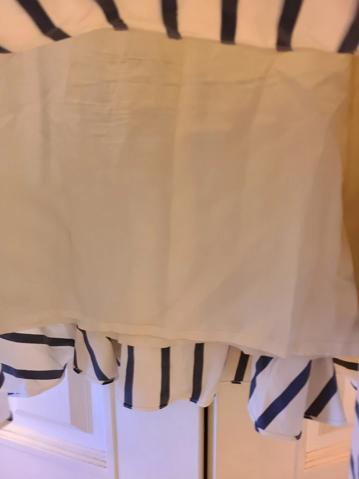 Lauren Ralph Lauren Azul y Blanco Rayas Cola de Pescado Acampanado Talla 12 Náutico Verano Foto 3 de 4