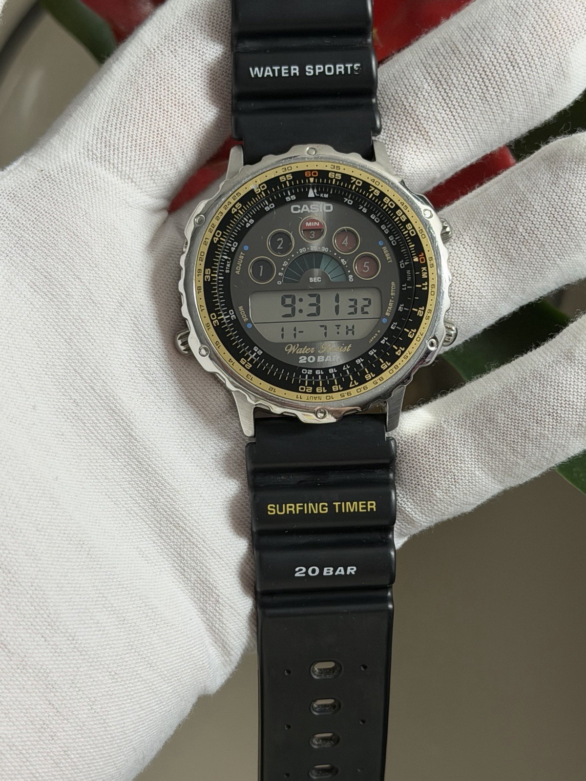 Rare Vintage Casio Surfing Timer SUF-100 Men’s Digital Sports Watch JDM 1980s