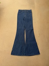 Vintage 70's Levi's 684 Orange Tab Bellbottom Flare Dark Denim Jeans Size 29x36