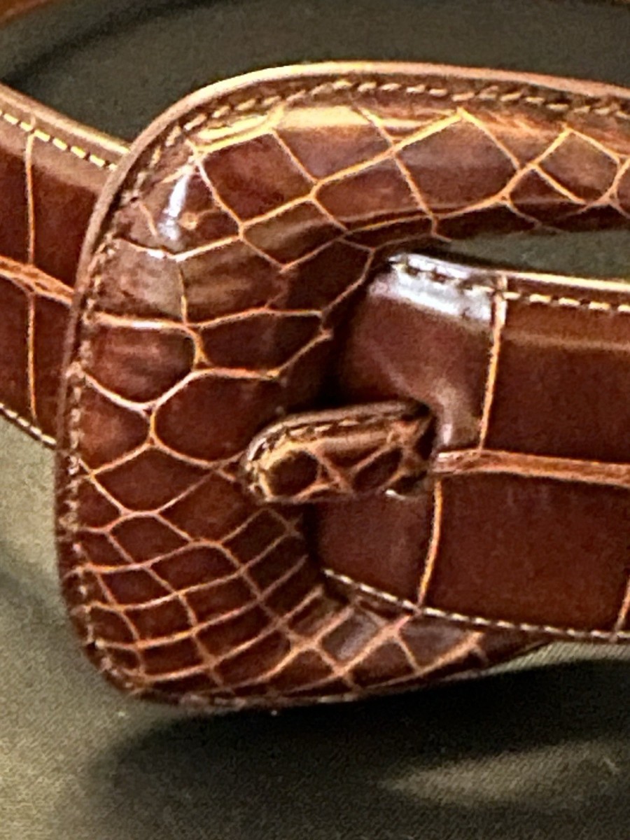 Bally- Genuine American Alligator Leather Belt | eBay display picture 1