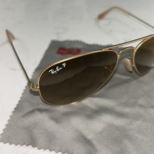 Ray-Ban Sunglasses RB3025 Aviator Classic Arista Gold Frame Green Lens 55mm