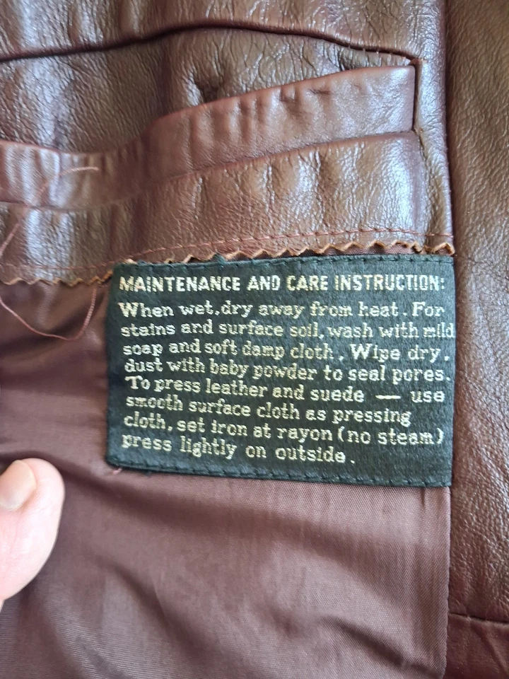 Chaqueta de cuero artesanal vintage para hombre Europa marrón talla M - clásica con botones delanteros Foto 4 de 4