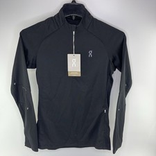 On Cloud Running Black Climate Shirt 1/4 Zip Long Sleeve NWT Womens Small