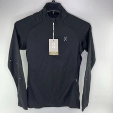 On Cloud Running Black Climate Shirt 1/4 Zip Long Sleeve NWT Womens Small